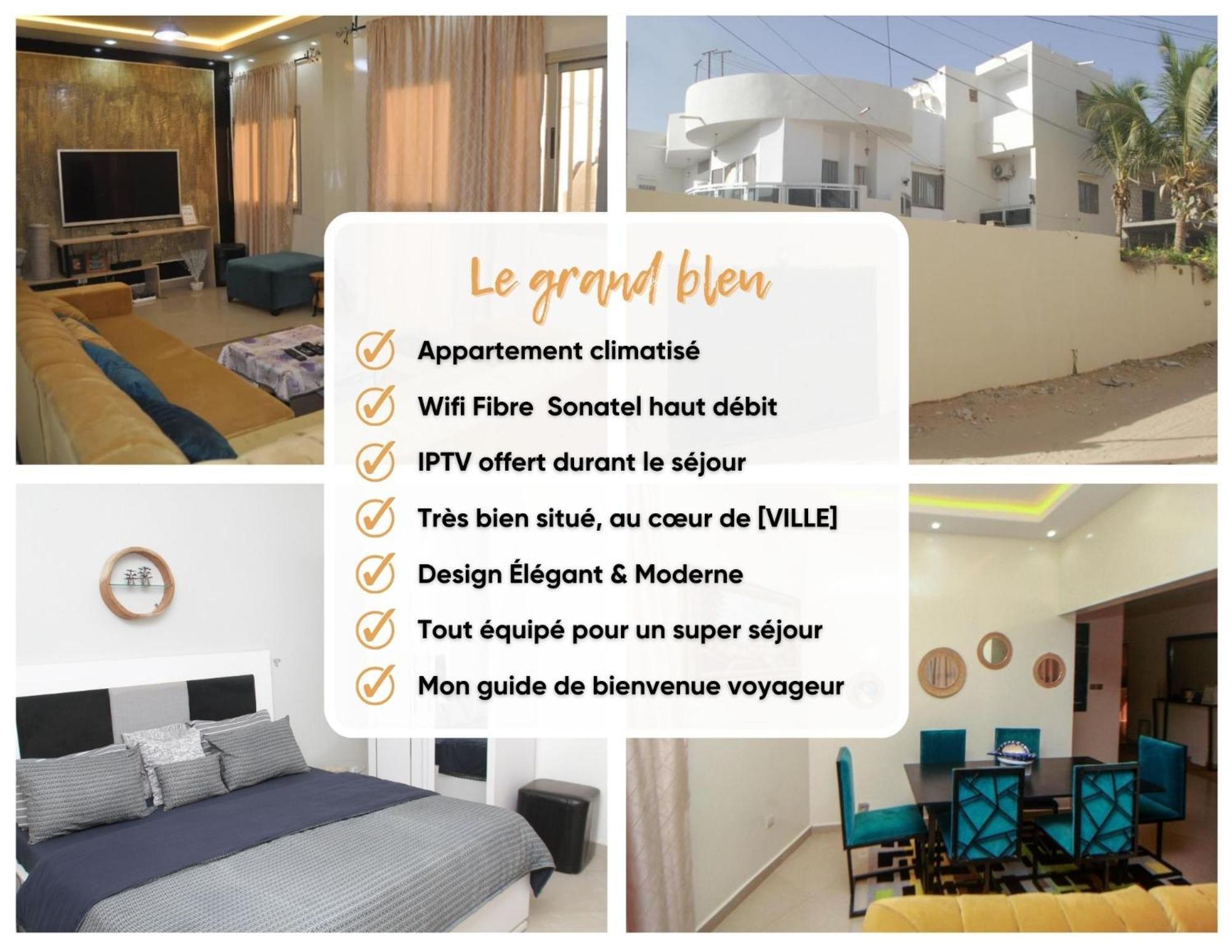 Le "Grand Bleu", Un Bel Appartement Paisible, Sur Et Spatieux Au Coeur De La Station Balneaire De سالي بوخْتيودال المظهر الخارجي الصورة